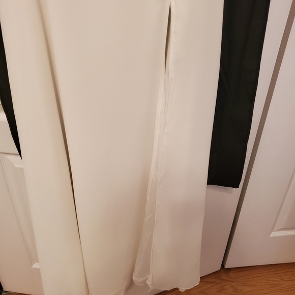 Lulus| Truly Delightful White Halter Maxi Dress| Size XS| WeddinglProm|Gown - Picture 8 of 15